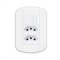 Interruptor Simples 16a/250v E 2 Tomadas 2p+t 250v Blanc+ 16A E 2 TOMADA 10A