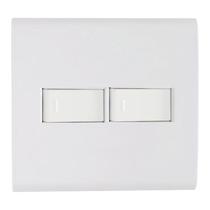 Interruptor simples 2 teclas 10A 250V com placa 4x4 Tramontina Liz Interruptor simples 2 teclas 10A 250V com placa 4x4 Tramontina Liz