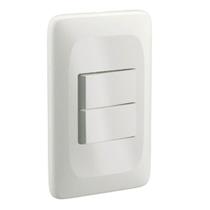 Interruptor Simples 2 Teclas 10A Lorenzetti Zuli LZX101 Legrand Com Suporte 4x2