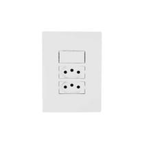 Interruptor Simples + 2 Tomadas 10a Linha I9 Ilumi - Conjunto Elétrico Interruptor Simples + 2 Tomadas 10a Linha I9 Ilumi - Conjunto Elétrico
