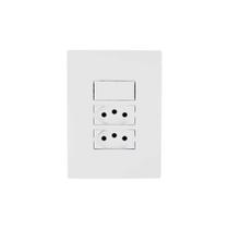 Interruptor Simples + 2 Tomadas 10A Linha I9 Ilumi - Conjunto Elétrico Interruptor Simples + 2 Tomadas 10A Linha I9 Ilumi - Conjunto Elétrico