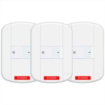 Interruptor Simples 20a Branco Fame Kit C/ 3