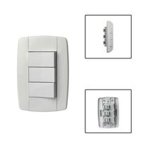 Interruptor Simples 3 Teclas 10A 250V Branco