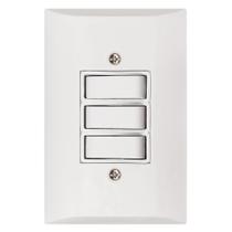 Interruptor Simples 3 Teclas 10A Com Placa Espelho Branco