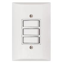 Interruptor Simples 3 Teclas 10A Com Placa Espelho Branco