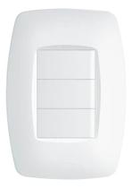 Interruptor Simples 3 Teclas 16a Com Placa 4x2 Fame Elegance