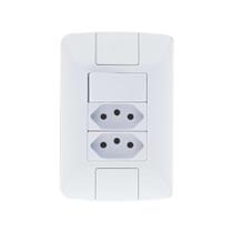 Interruptor Simples 6A + 2 Tomada 2P+T 20A - Tramontina Interruptor Simples 6A + 2 Tomada 2P+T 20A - Tramontina