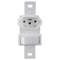 Interruptor Simples 6a + Tomada 2p+t 10a Para Condulete - Ilumi - 250v Interruptor Simples 6a + Tomada 2p+t 10a Para Condulete - Ilumi - 250v