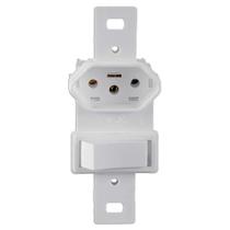 Interruptor Simples 6A + Tomada 2P+T 20A para Condulete - Ilumi 250v