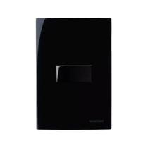 Interruptor Simples C/ Placa + Suporte Margirius Sleek Ebony Corrente nominal:10 A/PretoVoltagem nominal:250V