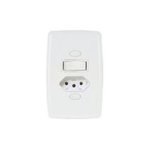 Interruptor Simples C/Tomada 10a Safira Ilumi Interruptor Simples C/Tomada 10a Safira Ilumi