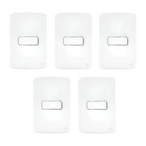 Interruptor Simples Com placa 10a 250v Branco Weg Composé 5 Unid 10 A
