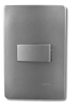 Interruptor Simples Com Placa Cinza Onix - Fame