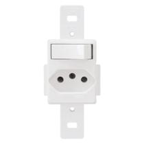 Interruptor Simples com Tomada 2P+T 20A/250V~ Fame Blanc Interruptor Simples com Tomada 2P+T 20A/250V~ Fame Blanc