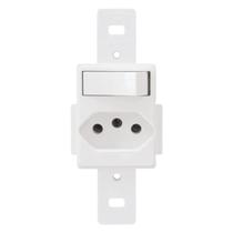 Interruptor Simples com Tomada 2P+T 20A/250V~ Fame Blanc Interruptor Simples com Tomada 2P+T 20A/250V~ Fame Blanc