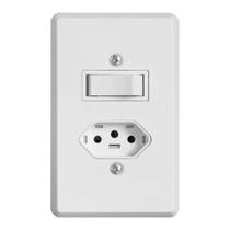 Interruptor Simples Com Tomada 6A/20A - Pratika - Ilumi