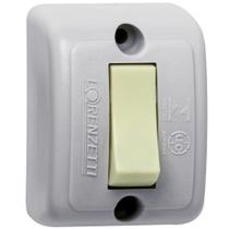 Interruptor Simples de Sobrepor Cinza 10A 250 Volts - 1063-N - LORENZETTI
