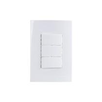 Interruptor Simples Duplo e Interruptor Paralelo MarGirius Sleek 10A com Placa 4x2 Branco Interruptor Simples Duplo e Interruptor Paralelo MarGirius Sleek 10A com Placa 4x2 Branco