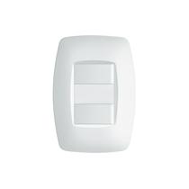 Interruptor Simples Duplo Fame Elegance com Placa 4x2 Branco