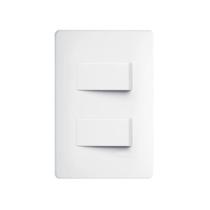 Interruptor Simples Duplo Fame Habitat Com Placa 4x2 Branco
