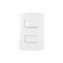 Interruptor Simples Duplo MarGirius B3 10A com Placa 4x2 Branco