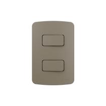 Interruptor Simples Duplo MarGirius B3 Colors 10A com Placa 4x2 Argila Interruptor Simples Duplo MarGirius B3 Colors 10A com Placa 4x2 Argila