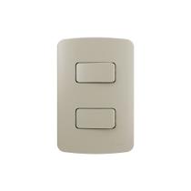 Interruptor Simples Duplo MarGirius B3 Colors 10A com Placa 4x2 Pérola