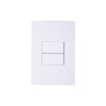 Interruptor Simples Duplo Margirius Sleek Com Placa 10A 4X2