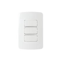 Interruptor Simples e Interruptor Paralelo Duplo MarGirius B3 10A com Placa 4x2 Branco