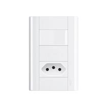 Interruptor Simples E Tomada 2p+t 20a Fame Modulare Com Placa 4x2 Branco Interruptor Simples E Tomada 2p+t 20a Fame Modulare Com Placa 4x2 Branco
