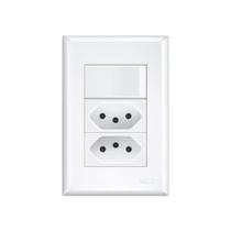 Interruptor Simples E Tomada Dupla 2P+T 20A Fame Evidence Co