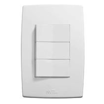 Interruptor Simples Mec-Plus 3 Unidades - Alt. 142mm Larg. 155mm Prof. 227mm - Mectronic