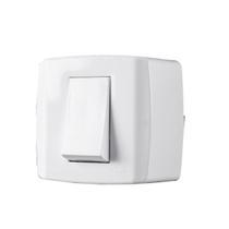 Interruptor simples monobloco tecla unica 10a 250v slim box tomada de acender