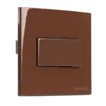Interruptor Simples P/ Moveis 70x70 Sleek Marrom Margirius