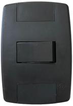 Interruptor Simples Preto 10A 250V Placa Espelho 4X2 Ilumi