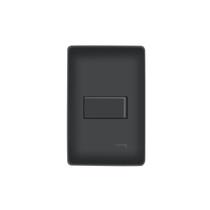 Interruptor Simples Preto 16A/250V Com Placa Habitat - FAME