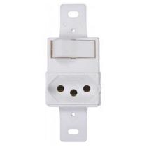 Interruptor Simples Sem Placa 1 Tecla e Tomada 20A Branco Lumibras Interruptor Simples Sem Placa 1 Tecla e Tomada 20A Branco Lumibras