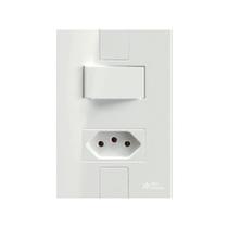 Interruptor Simples Soft + Tomada 2p+t 10a 250vca Com Placa Click - Mectronic Interruptor Simples Soft + Tomada 2p+t 10a 250vca Com Placa Click - Mectronic
