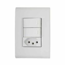 Interruptor Simples + Tomada 10a Branca - Conjunto 2 Peças - Linha Liz Tramontina Interruptor Simples + Tomada 10a Branca - Conjunto 2 Peças - Linha Liz Tramontina