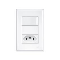 Interruptor simples + tomada 10a com placa 4x2 Fame Evidence Interruptor simples + tomada 10a com placa 4x2 Fame Evidence