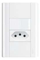 Interruptor Simples + Tomada 10a Com Placa 4x2 Fame Modulare