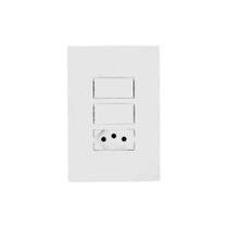Interruptor Simples + Tomada 10a - Conjunto 2 Peças - Linha I9 - Ilumi
