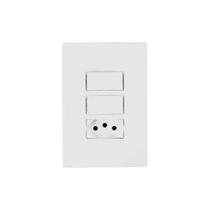 Interruptor Simples + Tomada 10A - Conjunto 2 Peças - Linha I9 - Ilumi