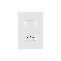Interruptor Simples + Tomada 10A Linha I9 - Ilumi - Conjunto de Interruptor e Tomada Interruptor Simples + Tomada 10A Linha I9 - Ilumi - Conjunto de Interruptor e Tomada