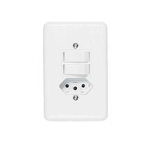 Interruptor Simples + Tomada 10a Stylus - Conjunto 2 Peças - Ilumi Interruptor Simples + Tomada 10a Stylus - Conjunto 2 Peças - Ilumi