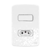 Interruptor Simples + Tomada 20a Compose Weg Branco C/ Placa
