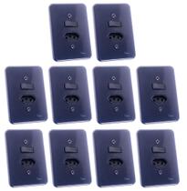 Interruptor Simples + Tomada 20a L. Pollar Black Radial c/10