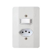Interruptor Simples + Tomada 20A Linha Millenium - Mectronic STR-E6M