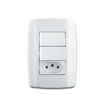 Interruptor Simples + Tomada 20a Linha Slim Ilumi - Conjunto 2 - 250v