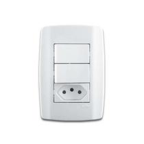 Interruptor Simples + Tomada 20A Linha Slim Ilumi - Conjunto 2 - 250V